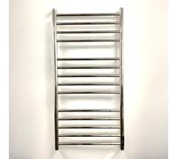 Manissa Seche Serviette Electrique - Greened House Porte-Serviettes Chauffant Acier INOX, Finition Miroir, série Siena, Montage Mural H1000xL500 mm