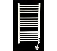 Manissa Sèche-serviettes électrique en acier inoxydable Blanc 400 x 720 mm