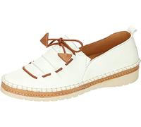 Manitu Chaussons pour Femme Mocassin, Blanc, 39 EU