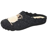 Manitu Femme Chaussons pour la Maison, Noir, 34.5 EU