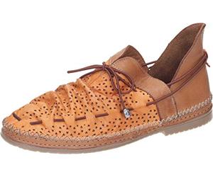 Manitu Lacets pour Femme Mocassin, Orange, 42 EU