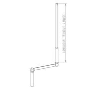MANIVELLE COMPLETE Ø12 LG1500 (MARRON RAL8017)