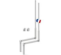 Manivelle Complète Blanche Volet Roulant Manuel 120 cm - Lot de 2 | Livrée montée prête à poser, poignée ergonomique, sortie ronde ø12 mm (9,4 int.), remplace canne ou manche usée, Tige Acier