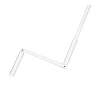Manivelle complète - En acier laqué blanc - Sortie ronde : Ø 12 mm - L 140 cm