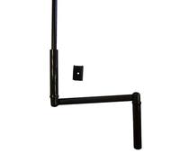 Manivelle Complète pour Volet Roulant 1300 mm - Tige Barre E618DNO - Acier Laqué Noir diamètre 12mm - Poignée Ergonomique et Clip Mural - Qualité Française