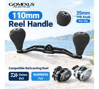 Manivelle de moulinet de baitcasting Gomexus 110 mm avec bouton TPE 35 mm compatible Shimano Daiwa Abu Garcia 13 Pêche pour 8X5 ou 7X4 8x5mm