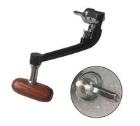 Manivelle de pêche avec poignée ergonomique en bois pour améliorer vos compétences de pêche (M)