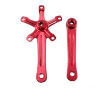 Manivelle de vélo en alliage d'aluminium, longueur 170 mm, 130 mm pour BCD, optimisée pour la performance sur les vélos de montagne (rouge)