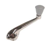 Manivelle de vitre chromée et bouton gris pour Volkswagen Coccinelle 56 ->66