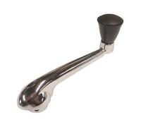 Manivelle de vitre chromée et bouton noir pour Volkswagen Coccinelle 56 ->66