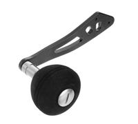 Manivelle en Métal Poignée Noire, pour Moulinet de Pêche | Accessoire de Rechange, Usage Mer et Bateau, Prise Eva, Forte Résistance, sans Déformation