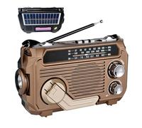 Manivelle et Radio Solaire, Radio de Survie | Lampe de Poche Radio portative | Gadget de Survie, Chargement à 3 Voies, Radio AM/FM/SW sans Fil, Lampe de Poche pour Voyage