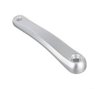 Manivelle gauche de 170 mm en alliage d'aluminium pour vélo, compatible avec les pédales d'essieu de 14 mm, trou carré ou losange (carré argenté)