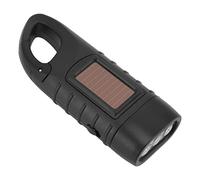 Manivelle Lampe de Poche Solaire, LED Rechargeable Lampe de Poche Survie Torche avec Design en Forme Cercle pour les Urgences Sports D'extérieur Camping Randonnée