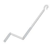 Manivelle pliable avec crochet longueur 150 mm RAL 9016 CHERUBINI 7463150G2101