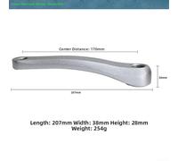 Manivelle pour gauche 170mm Acier Aluminium pour VTT Manivelle | Conception pour robuste, compatible pour vtt et ville, installation pour facile, finition , poids réduit pour (Black Rhombus)