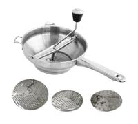 Manivelle Pour Moulin Alimentaire - Broyeur Alimentaire En Acier Inoxydable, Système Portable À Trois Disques De Fraisage, Hachoir De Cuisine Rotatif | Équipement De Fabrication De Pommes De Terre De