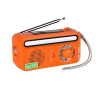 Manivelle Solaire Urgence Camping Portable USB Rechargeable FM AM SW avec SOS Lampe de Poche Lecture