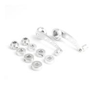 Manivelle vitre Moteur Leve Vitre Lot de 2 manivelles universelles en alliage d'aluminium pour lève-vitre manuel de voiture(Silver)