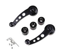 Manivelle vitre Moteur Leve Vitre Lot de 2 manivelles universelles pour lève-vitre manuel de voiture, en alliage d'aluminium, accessoires de remplacement(Crank Handle Black)