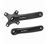 Manivelles VTT alu pour boîtier axe carré Sunrace Fcm800 Mono Noir