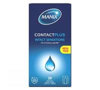 Manix Contact Plus 20 préservatifs fins extra lubrifiés