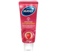 MANIX - Gel Corps Gourmand Saveur Fraise, Texture Délicieuse et Sensorielle (Tube 200mL) - lot de 3 - Vendu par Lot