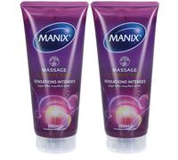 MANIX® Gel de massage stimulant Sensations intenses 2x200 ml