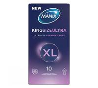 Manix King Size Ultra: Boite de 10 Préservatifs pour Homme Grande Taille Xl - Plus larges, Plus Longs et Extra Fins pour un Confort Maximal/Diamètre 56mm