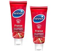 Manix - Lot de 2 Tube Gel Lubrifiant Intime FRAISE - 80ml