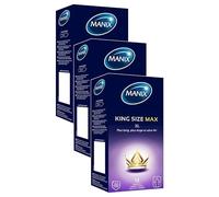 MANIX Lot de 3 boîtes de 12 Préservatifs King Size Max