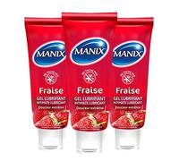Manix - Lot de 3 Tube Gel Lubrifiant Intime FRAISE - 80ml