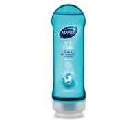 MANIX Ice Feel - Gel 2-en-1 Massage Stimulant & Lubrifiant, Effet Froid Glacial, Formule à Base d’Eau, Hydratant, Non Gras & Non Tachant, Compatible Préservatifs Latex & Polyisoprène