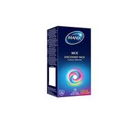 Manix Mix Discovery Pack : Boite de 12 Préservatifs pour Hommes / Contient 4 Types de Sensations : Contact Plus X3, Xtra Pleasure X3, Fraise Gourmande X3, Menthe Tonique X3