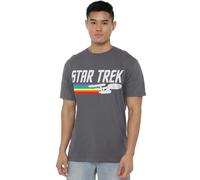 manji-devlin corporation Star Trek Rainbow Trail Unisex T Shirt, Charbon, XL Mixte