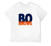 MANJIABAO Bo Nix College Fan Bo Knows Parody T Shirt T-Shirt Whites