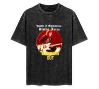 MANJIABAO Men's Yngwie J. Malmsteen'S Rising Force Band Metal Size Large Rare T-Shirt Black S