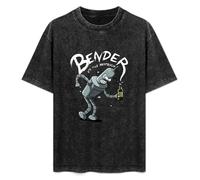MANJIABAO MUTU Bender vs The Humans T T-Shirt Black 3XL