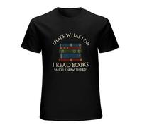 MANJIABAO That's What I Do I Read Books and I Know Things - Reading Gift Unisex T-Shirt T-Shirt Black XXL