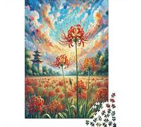 Manjusaka Puzzle 1000 Pièces Educa Jouet en Bois Divertissement Créatif Décoration Intérieure Fleur Multicolore Fleur colorée Jeu Éducatif Challenge Toy Adultes & Enfants des 14 Ans 38x26cm/1000p