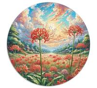 Manjusaka, Puzzle Inspirant Circulaire 1000 Pièces avec, Destiné À Ceux en Quête De Beauté Et De Calme 1000pcs (67.5x67.5cm)