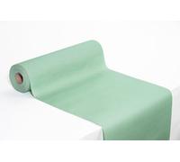 Mank Chemin de table en Airlaid non tissé vert eucalyptus 40 cm x 24 m, chemin de table pour anniversaires et mariages, décoration colorée semblable à du tissu pour différentes occasions