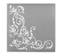 Mank Lot de 50 serviettes pour décoration de table, argenté/blanc, 40 x 40 cm