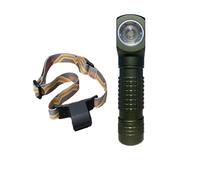 Manker E02 III Lampe torche de poche EDC 400 lumens AAA/10440 avec queue magnétique et clip 4000 K IRC élevé R9080 LED (vert avec bandeau)