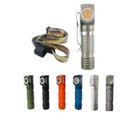 Manker E02 III (Titanium - Bead Blasted) Lampe de poche EDC 400 lumens, batterie USB-C 10440/AAA, avec queue magnétique, clip et bandeau IRC élevé 4000 K (Titanium - Perle soufflée, avec bandeau)