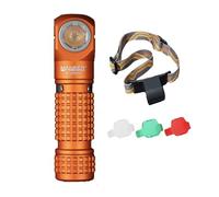 Manker E03H III Lampe de poche 1200 lumens compatible 14500/AA Autonomie maximale 12 heures IPX8 queue magnétique (orange, lumière blanche froide 6500 K)