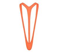 Mankini Borat String pour homme avec bretelles, pochette bombée, string pour homme, sous-vêtement pour homme, Orange, taille unique