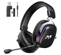 MANKIW Casque Gaming sans Fil pour PS5/PS4/PC/Switch, 2.4G & Bluetooth 6.0, Casque Gaming 7.1 Surround Sound, Microphone à Réduction de Bruit, RGB, Batterie 60+ Heures, Haut-parleurs 50 mm