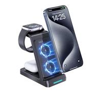 MANKIW Station de Charge 3 en 1 pour iPhone 16/15/14/13/12/11/X, iWatch 10/9/8/7/6/5/4/3/2/SE, AirPods 4/3/2/Pro
