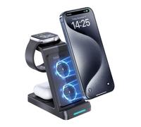 MANKIW Station de Charge 3 en 1 pour iPhone 17/16/15/14/13/12/11/X, iWatch 10/9/8/7/6/5/4/3/2/SE, AirPods 4/3/2/Pro